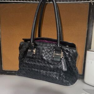 Cole Haan Woodbury Heritage Weave II Leather Satchel